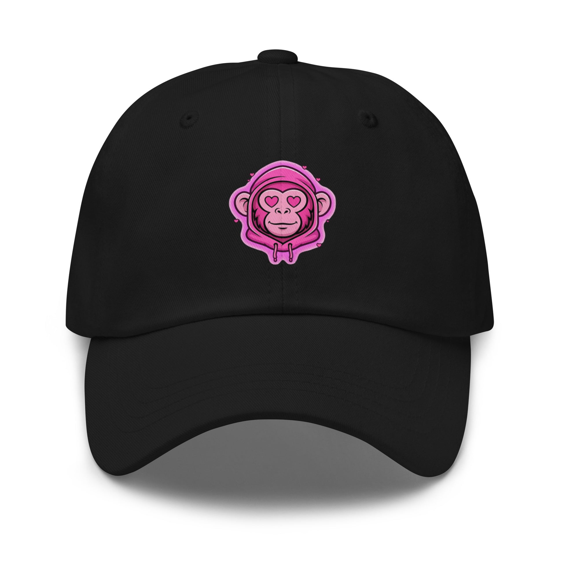 Casquette noire Fast Mood Monkey avec un logo de singe en bleu, un accessoire streetwear idéal pour exprimer une vibe décontractée et originale."