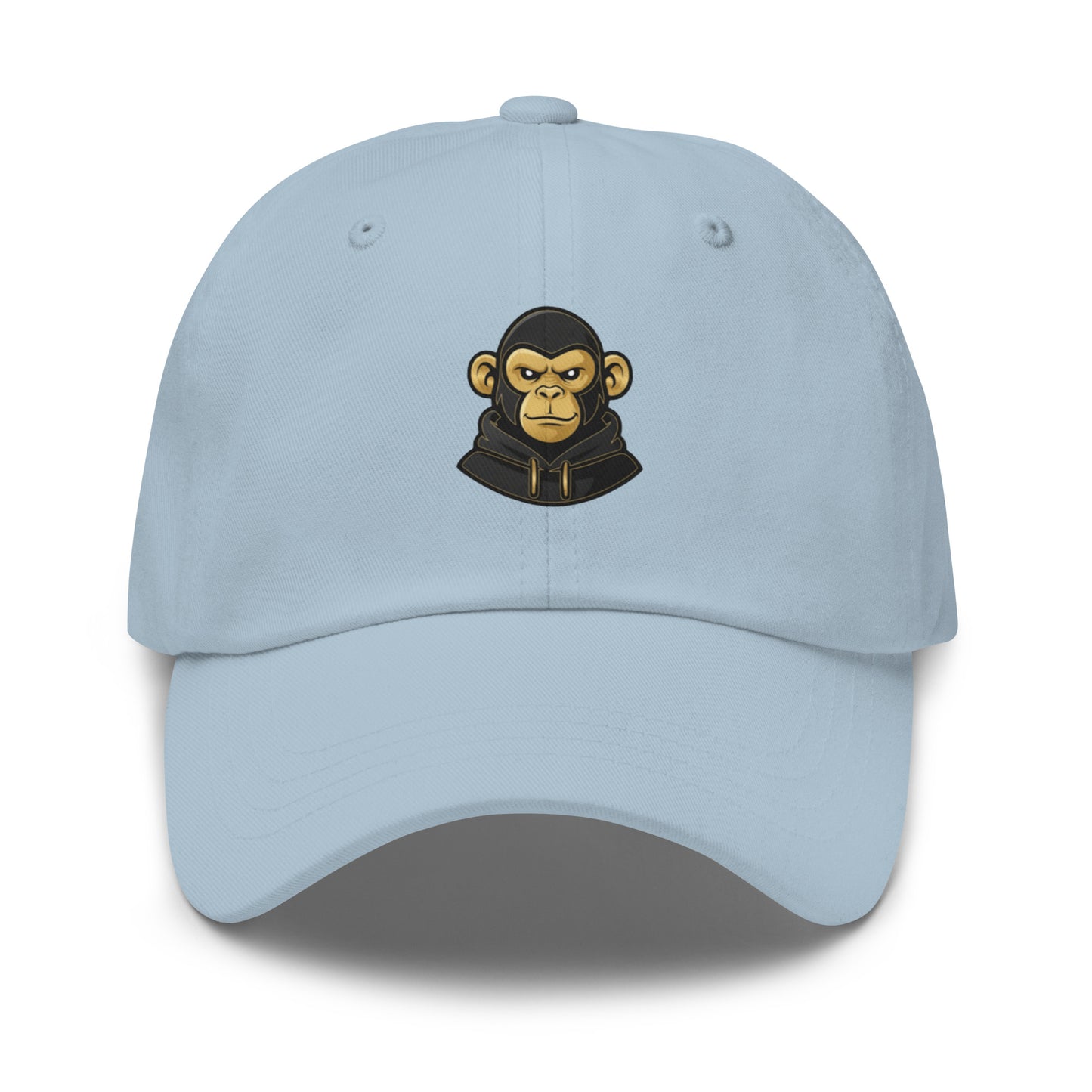 Casquette bleu Fast Mood Monkey avec un logo de singe en bleu, un accessoire streetwear idéal pour exprimer une vibe décontractée et originale."