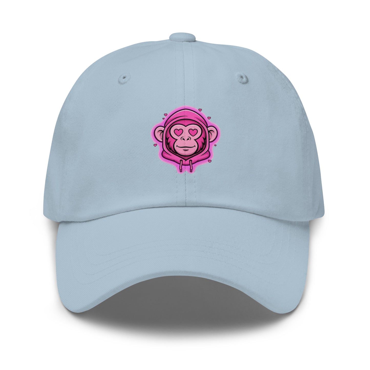 Casquette bleu Fast Mood Monkey avec un logo de singe en bleu, un accessoire streetwear idéal pour exprimer une vibe décontractée et originale."