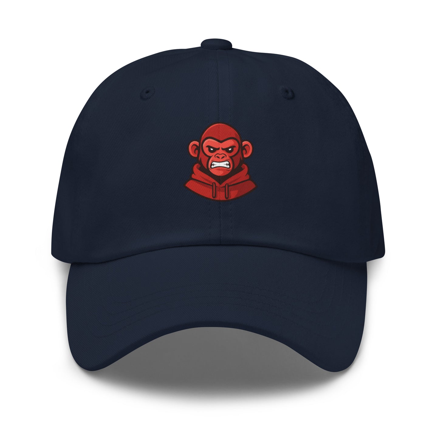 Casquette navy Fast Mood Monkey avec un logo de singe en bleu, un accessoire streetwear idéal pour exprimer une vibe décontractée et originale."