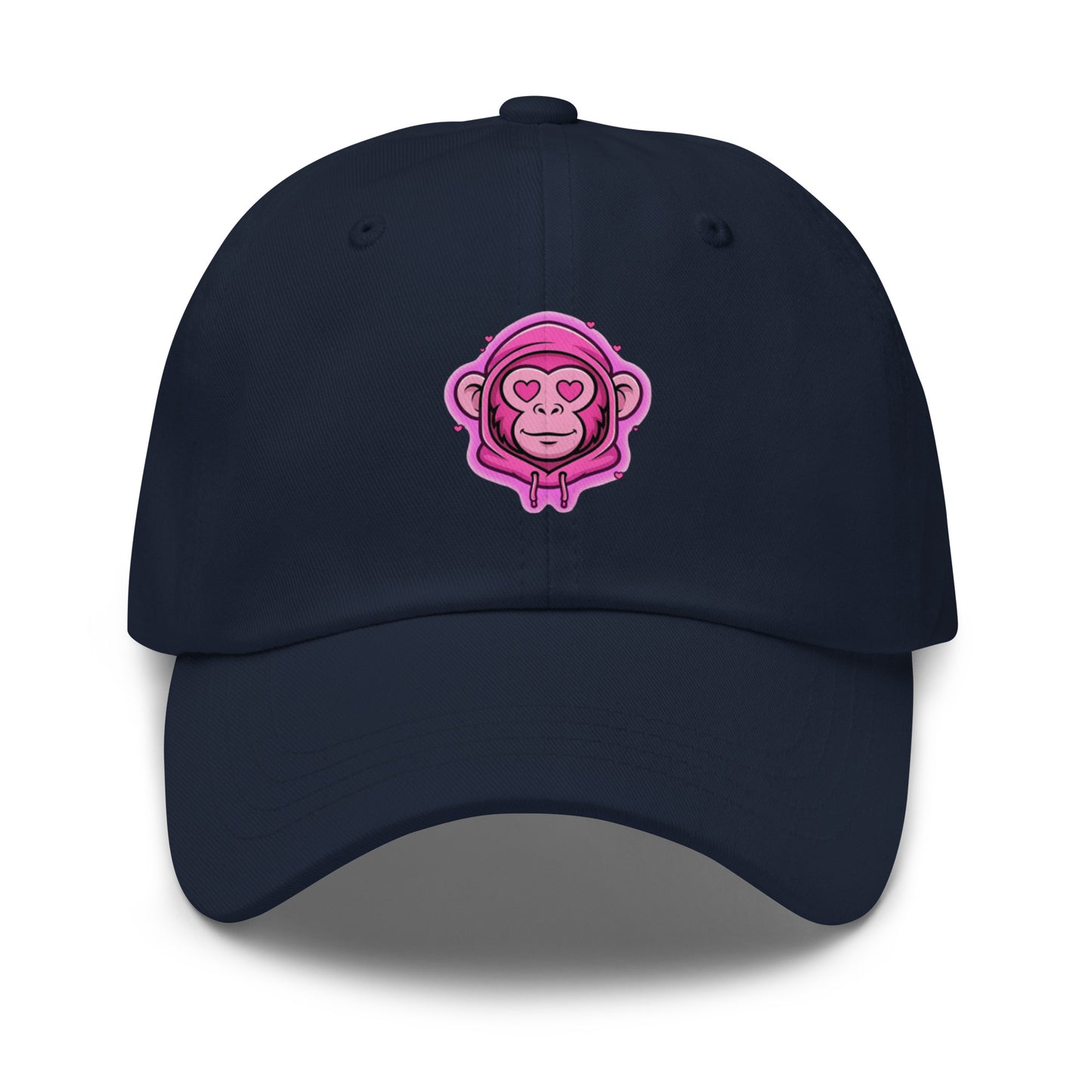 Casquette navy Fast Mood Monkey avec un logo de singe en bleu, un accessoire streetwear idéal pour exprimer une vibe décontractée et originale."